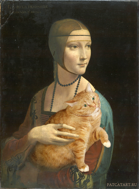 Leonardo da Vinci. Lady with a Cat pretending to be an Ermine (Portrait of Cecilia Gallerani) Leonardo da Vinci. Lady with a Cat pretending to be an Ermine (Portrait of Cecilia Gallerani)