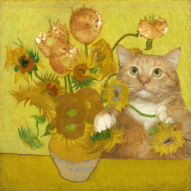 Vincent van Gogh, Sunflowers are ginger kittens