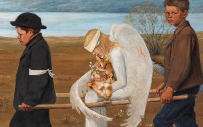 Hugo Simberg, The Wounded Angel and Their Cat