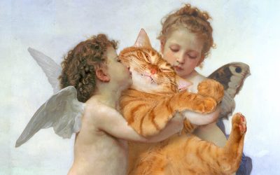 William Adolphe Bouguereau, Cupid and Psyche as Children, with the Kitten