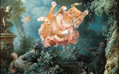 Jean-Honoré Fragonard, The Happy Shrimp Accidents of the Cat's Swing