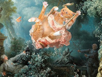 Jean-Honoré Fragonard, The Happy Shrimp Accidents of the Cat's Swing